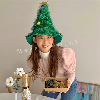 หมวกต้นคริสต์มาส หมวกคริสต์มาส Christmas (พรีเมี่ยม ซับหนา 2 ชั้น)