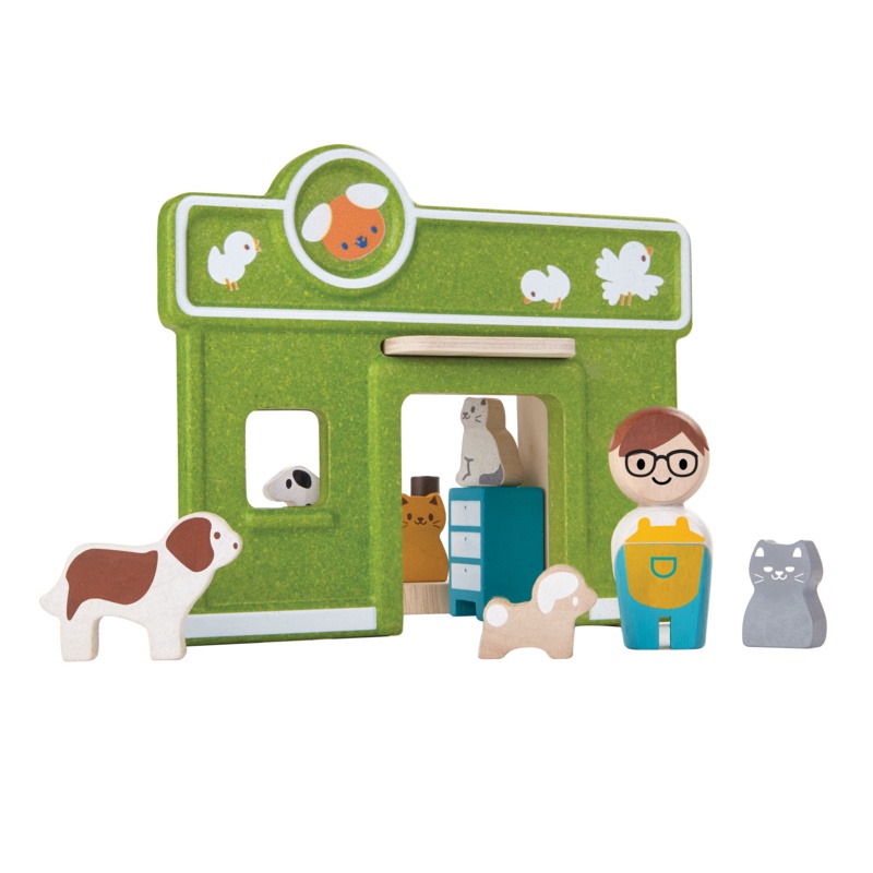PlanToys ของเล่นไม้ 6616 Pet Care ชุดดูแลสัตว์เลี้ยง เสริมพัฒนาการ สำหรับเด็กอายุ 3 ปี ขึ้นไป