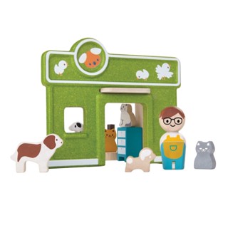 PlanToys 6616 Pet Care ของเล่นไม้ PlanWorld คลีนิค น้องหมา เมืองใน จินตนาการ