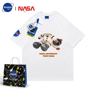 เสื้อยืด ทรงหลวม ลายหมีนักบินอวกาศ NASA สําหรับผู้ชาย และนักเรียน