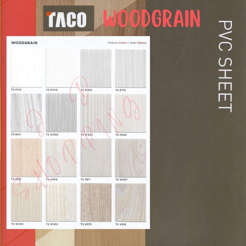 Taco Sheet Woodgrain 6 - แผ่น PVC Woodgrain 6