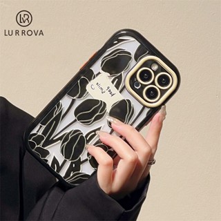 เคส OPPO Reno 8Z 5 Reno 7Z 5G Reno6Z 5G Reno 8 5G Reno 7 5G Reno 6 5G Reno 5 5G 5Z 4F 2F 2Z เคสโทรศัพท์ซิลิโคนลายดอกกุหลาบสีดำอินเทรนด์