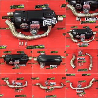 ท่อผ่า X-MAX-300 DS4 แดงสาย 4 คอเลส ทรงคอ Z  มี ผ่าหมก / ผ่าดัง