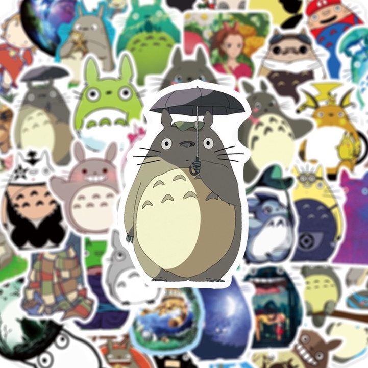 พร้อมส่ง New JAPAN ANIME โทโทโร่เพื่อนรัก TOTORO STICKER สติกเกอร์กันน้ำรูปแบบที่แตกต่างกัน 50ชิ้น