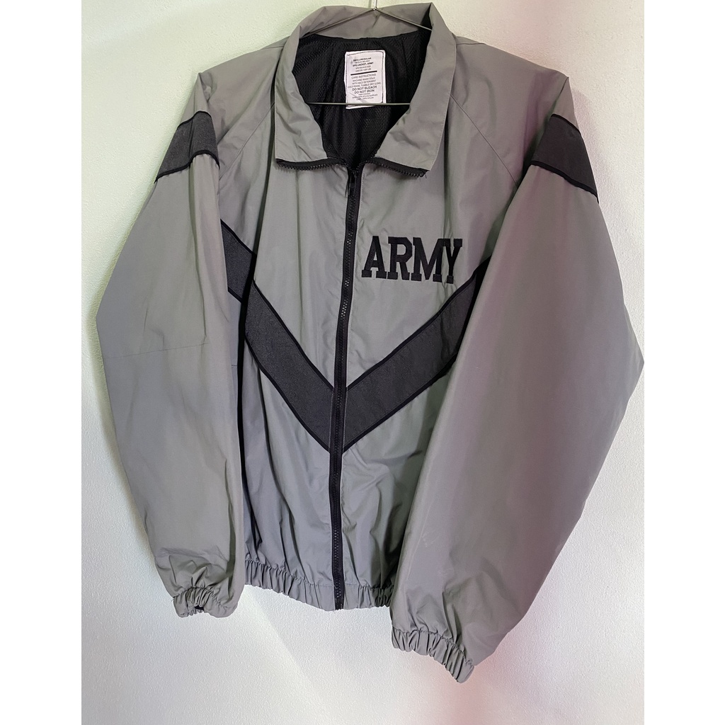 US Army IPFU Physical Fitness Jacket  Grey/Black Reflective