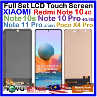 Oled ชุดหน้าจอสัมผัส LCD แบบเต็มจอ สําหรับ XIAOMI Redmi Note 10 4G Redmi Note 10s Redmi Note 10 Pro Redmi Note 11 Pro