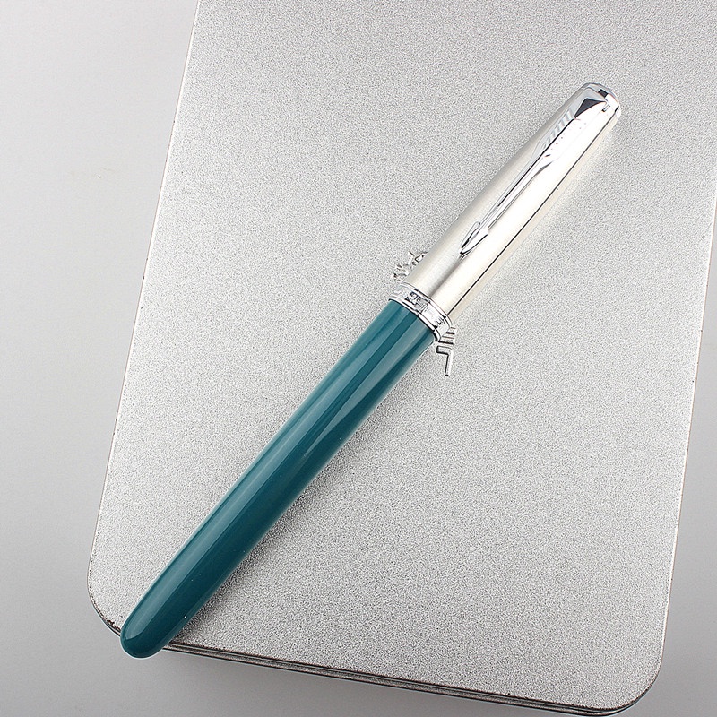 Jinhao 86 คลาสสิก Retro Fountain ปากกา Luxury Silver Arrow คลิป Ultra-Fine Nib 0.38 มม.สํานักงานโรงเ