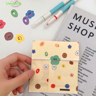 Uequilib 110 ชิ้น / แพ็ค น่ารัก สีลูกกวาด หน้ายิ้ม สติกเกอร์ หลายชิ้น ซีล สติกเกอร์นักเรียน Diy วัสดุ โรงเรียน สํานักงาน เครื่องมือตกแต่ง ใหม่