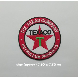 Texaco ตัวรีดติดเสื้อ แจ๊คเก็ต อาร์ม  ยีนส์ Hipster Embroidered Iron on Patch  DIY