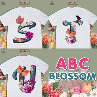 เสื้อลายตัวอักษร ABC BLOSSOM ดอกไม้ (S T U)