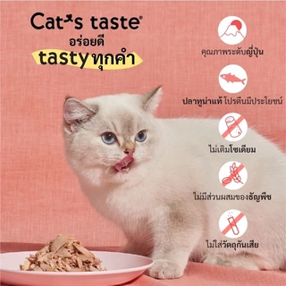 (ยกลัง)Cat’s Taste Tasty Cat Cans ❤️🐱แคท เทส อาหารแมวเกรดพรีเมี่ยมบรรจุกระป๋อง 85g*24