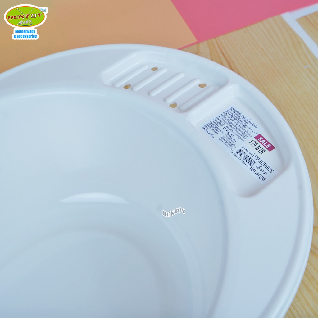 Fin Babiesplus อ่างอาบน้ำเด็ก พลาสติกหนาแข็งแรง สีพาสเทล A11 - รูปที่ 3