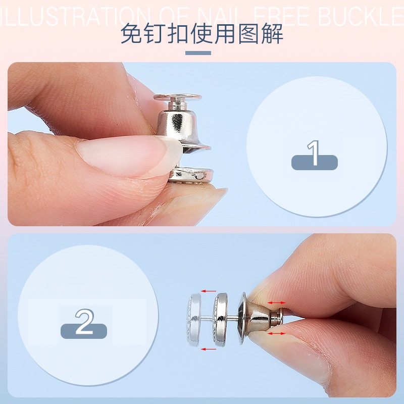 เข็มขัดยีนสั้น แต่งกระดุมโลหะ รูปดอกเดซี่ ถอดออกได้ 16 ชิ้น - รูปที่ 2