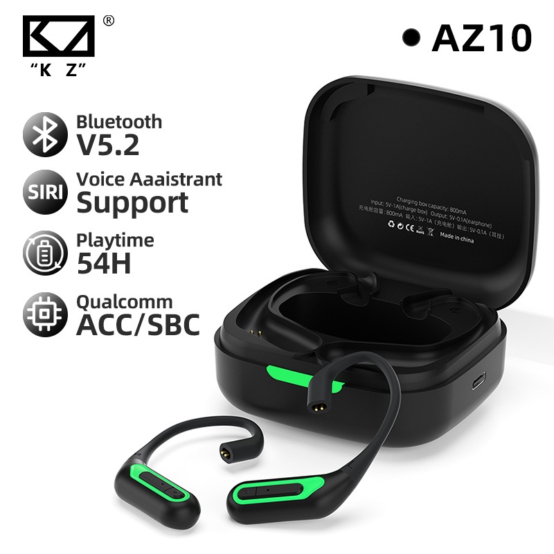 KZ AZ10 TWS Ear Hook Bluetooth Earphone True Wireless Sports Headphone Game Earbuds Headset Bass Music Low Latency Audif