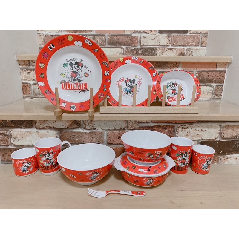 จานชามแก้วน้ำมิกกี้ มินนี่