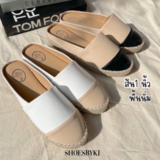 พร้อมส่งจากไทย รองเท้าเปิดส้น รองเท้าแตะ ส้น 1 นิ้ว 650602-206 แบรนด์ de shoes house รองเท้าแตะเปิดส้น