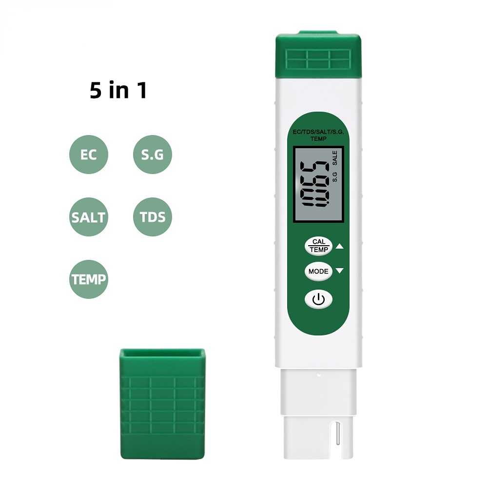 5 in 1 TDS/EC/TEMP/Salinity/S.G Meter เครื่องวัดวัดค่า TDS / EC