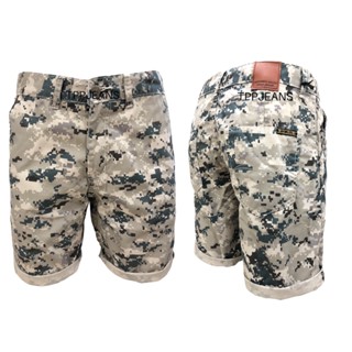 JEANSEXPRESS Mens Shorts Pokadot Army กางเกงยีนส์ขาสั้นชาย มี3 สี ทรงสวยใส่สบายสีไม่ตก Size 28-38 รับชำระปลายทาง