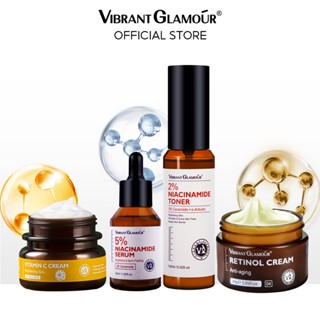 Vibrant GLAMOUR Advanced ABC เซราไมด์ เซรั่มวิตามินซี ไวท์เทนนิ่ง ลดเลือนฝ้า กระ จุดด่างดํา เมลามีซ่า 5 ชิ้น ซ่อมแซมผิวหน้า 4 ชิ้น