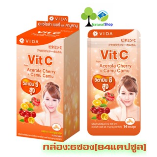 [ยกกล่อง:6ซอง]✅วีด้า วิตซี Vida Vit C From Acerola Cherry &amp; Camu Camu