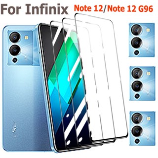 2 in 1 กระจกนิรภัยกันรอยหน้าจอ สําหรับ Infinix Note 12 G96 Pro 4G Infinix Hot 20s 20i 20 Pay Smart 6 Plus