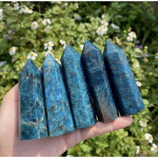 1Pc Natural Blue Apatite Towers / Top High Quality / Transfo…