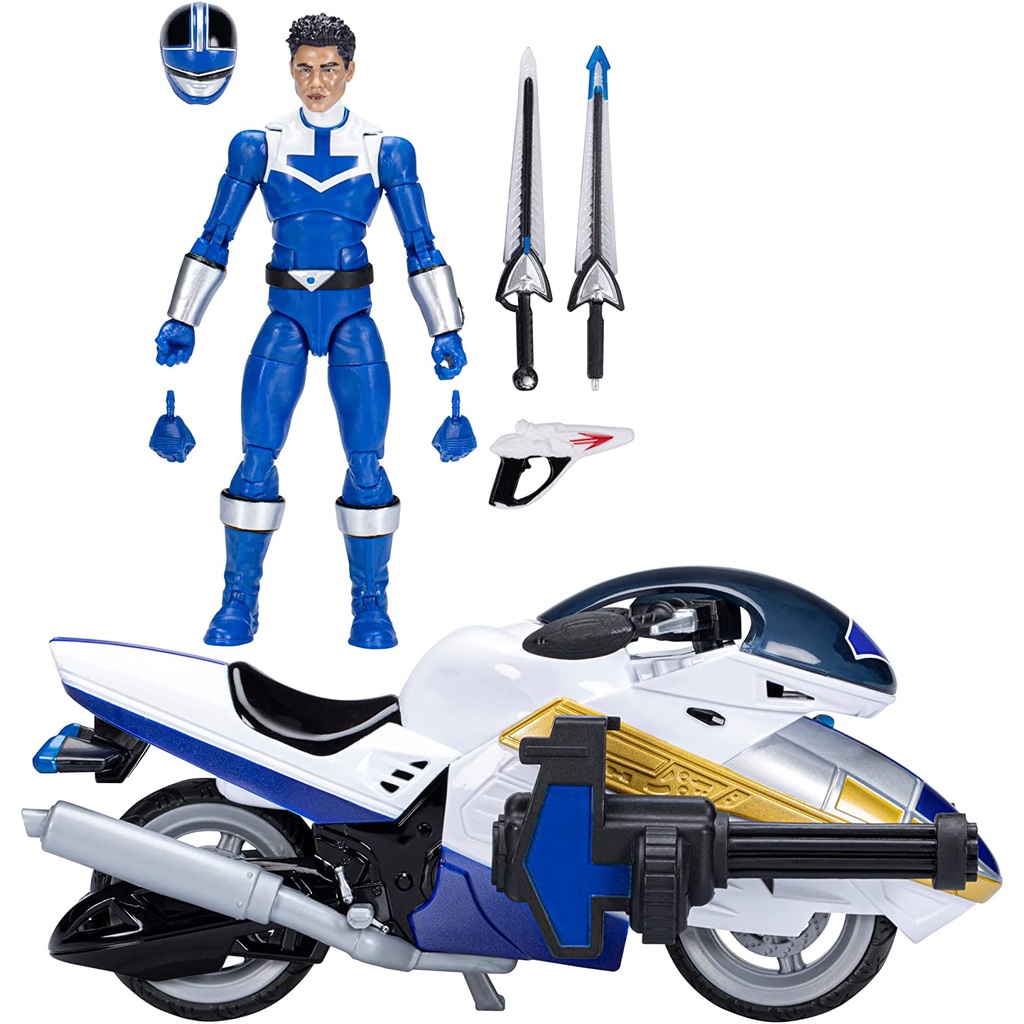 Hasbro Power Rangers Lightning Collection 6 นิ ้ ว Time Force Blue Ranger + Vector Cycle Character Model