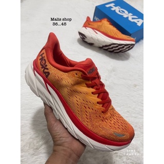 New Arrival🔥รองเท้าผ้าใบ Hoka one one clifton 8 พร้อมกล่อง/ใบเสร็จ✅ใส่ได้ทั้งชายและหญิง รองเท้าใส่วิ่ง รองเท้าลำลอง