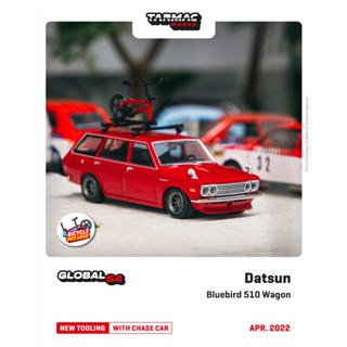 Tarmac Works 1/64 GLOBAL64 Datsun Bluebird 510 Wagon (Bicycle Included)