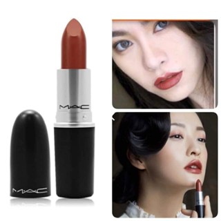 MAC Satin Lipstick #Retro 3g สีแดงออกน้ำตาลนิดๆ เนื้อซาตินเนียนนุ่ม ฉลากไทย