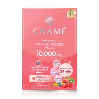 CHAME Collagen Plus ชาเม่คอลลาเจนพลัส (บรรจุ 6 ซอง) ชาเม่ ไฮโดรไลซด์ คอลลาเจน ไตรเปปไทด์ พลัส 00210