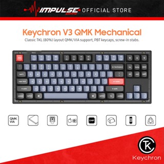 Keychron V3 Classic TKL 80% Double-shot OSA PBT คีย์บอร์ดไร้สาย K Pro Switches Hot-Swappable