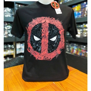 เสื้อยืดMarvel ลิขสิทธิ์แท้ ลาย เดดพูล สีดำ (MVX-317)