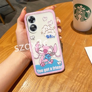 พร้อมส่ง ใหม่ เคสโทรศัพท์มือถือ ซิลิโคนนุ่ม ใส บางมาก กันกระแทก ลายการ์ตูนน่ารัก สร้างสรรค์ สําหรับ OPPO A58 A78 A77 A57 4G A98 Reno10 Pro+ Reno 10 Pro 8 8Z 5G