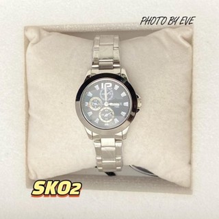SKONE หญิง สายสแตนเลส3วงพร้อมกล่องสวยมากพร้อมส่งในไทย SKO1