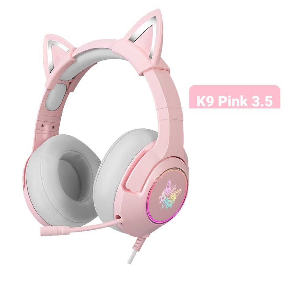 ONIKUMA K9 RGB Gaming Headset หูฟังเกมมิ่ง ใช้งานได้ทั้ง PC / Mobile / PS4 / XBOX / Nintendo Switch หูแมว ประกันศูนย์ไทย