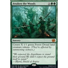 Awaken the Woods การ์ด Magic The Gathering ของแท้ จากชุด The Brothers War