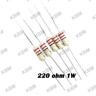 Resistor ตัวต้านทาน 220 ohm 0.25W 0.5W 1W 2W 3W 5W 10W