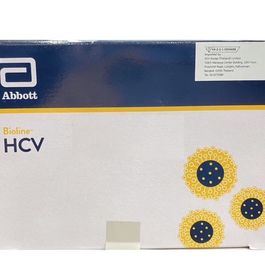 ชุดตรวจไวรัสตับอักเสบซี  Abbott Anti-HCV Bioline (30 tests/box)