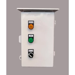 ตู้คอลโทรล ตู้ควบคุมมอเตอร์ ปั๊มนำ้อัตโนมัติ Auto-Manual 220V มีไฟแสดงสถานะกระแสPVC SL