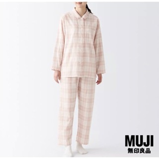 ชุดนอนคอปกแขนยาว ไร้ตะเข็บข้าง (ผู้หญิง) MUJI