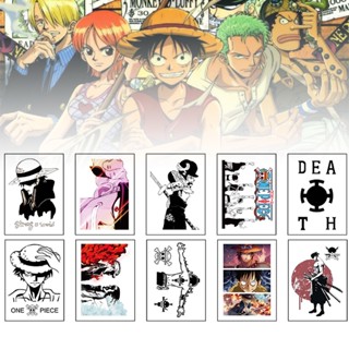 สติกเกอร์รอยสัก ลายการ์ตูนอนิเมะ One Piece Luffy Ace ฮาโลวีน ปาร์ตี้ แฟชั่น อุปกรณ์เสริมคอสเพลย์