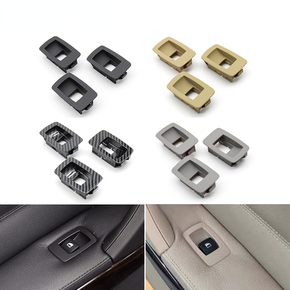 3pcs ด้านหน้าด้านหลังผู้โดยสารประตูหน้าต่างสวิทช์แผงสําหรับ BMW 3 5 1 X3 X5 X6 Z4 Series E90 E91 E60
