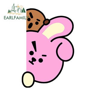 Earlfamily สติกเกอร์ Bt21 ป้องกันรอยขีดข่วน ขนาด 13 ซม. x 8.6 ซม. สําหรับตกแต่งตู้เย็น กระเป๋าเดินทาง แล็ปท็อป