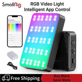 SmallRig RGB Video Light Portable LED On Camera Video Lights Panel Intelligent App Control Built-in 4000mAh Battery CRI≥95 2500-8500K for Vlogging/Photography/Conference Magnetic Attraction 3290