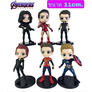 โมเดลฟิกเกอร์ Hero Avengers ฮีโร่ อเวนเจอร์ส เซ็ท6ตัว ขนาด11cm.