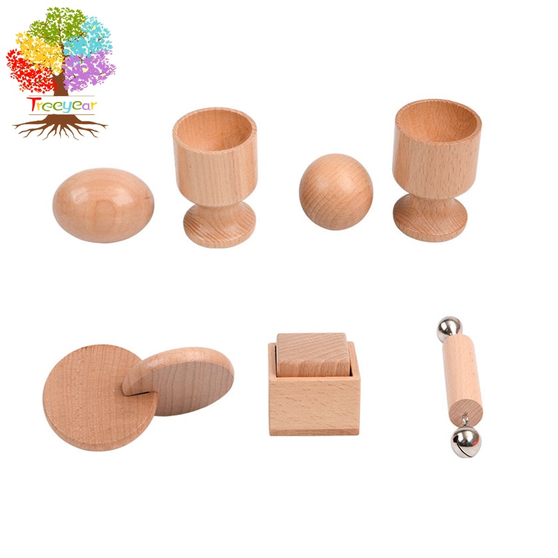 Treeyear Montessori ของเล่นเด็กวัสดุ 3D วัตถุติดตั้งการออกกําลังกายของเล่นเด็กสําหรับ 6-12 เดือน Fine Motor Skills การเรียนรู้