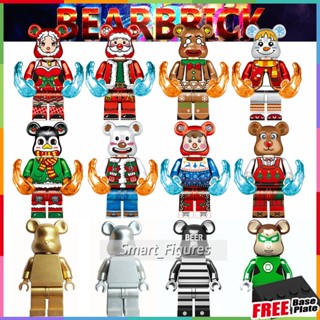 Brickbear Minifigures Christmas Series Bear Snowman Bear Santa Bear Golden Bear รถจักรยานยนต์ของเล่นของขวัญมินิฟิกเกอร์