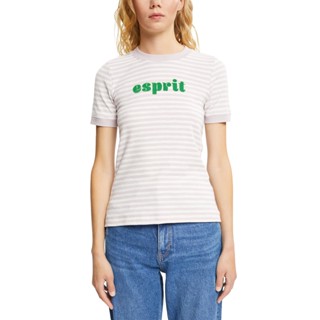 ESPRIT Womens Striped logo t-shirt