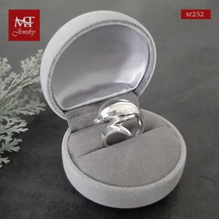 MT แหวนเงินแท้ โลมา งานรมดำเล็กน้อย ไซส์: 53, 56, 57, 59, 61 Solid 925 Sterling Silver Ring (sr252) MT Jewelry มณีธารา